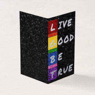 Pack de 25 LGBT Parties scintillant Live Good Be T