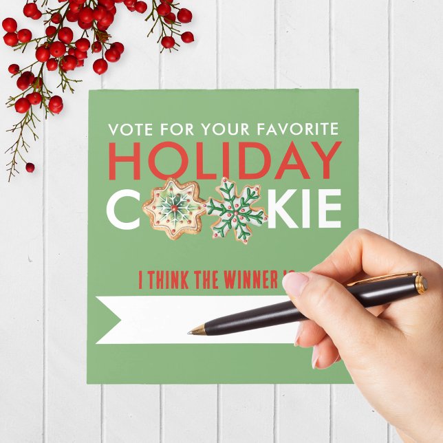 Pack de Bloc-notes de Noël Cookie Voting de Noël d (Holiday Cookie Contest Voting Notepad Pack of 40 for Christmas Cookie and Baking Competitions)