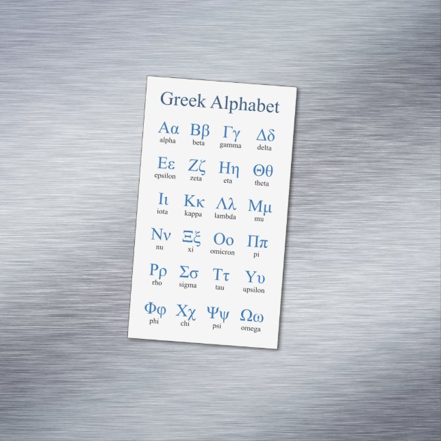 Pack de carte magnétique verticale Alphabet grec d (In Situ)