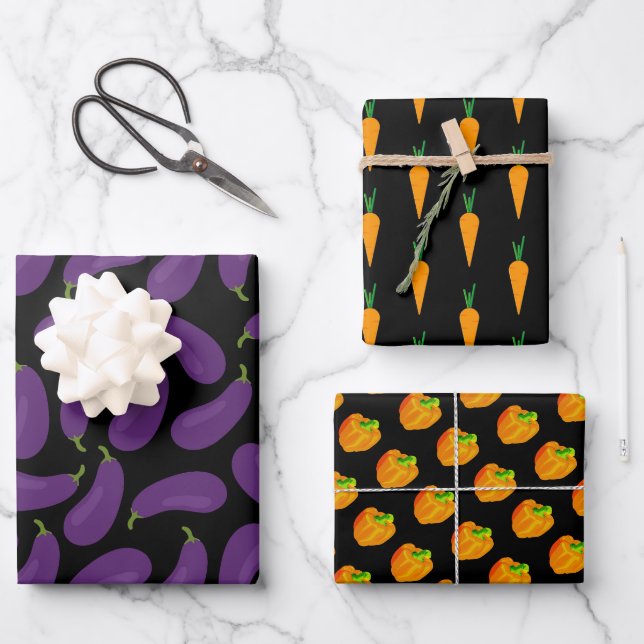 Pack de légumes Trois feuilles de papier d'emballa (Recto)