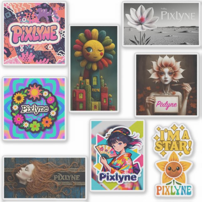 Pack de stickers Pixlyne #1 (Devant)