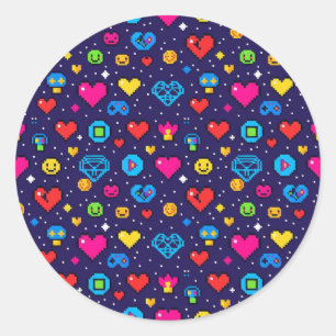 Pack de stickers vinyle de jeu pixel mignon