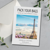 Pack Deine Bags Paris-Hochzeit in Urlaubsort