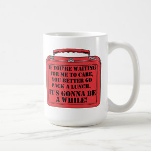 Pack ein Lunch Lustiger Becher Kaffeetasse