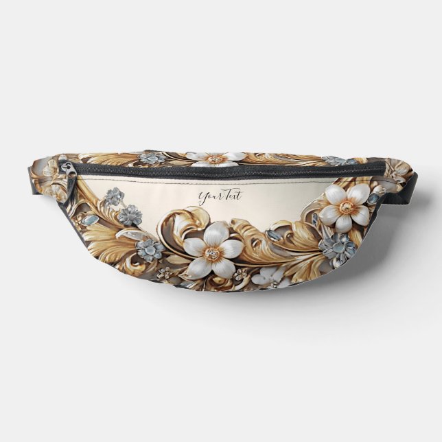 Pack Fanny Gold Blanc Floral (Poser)
