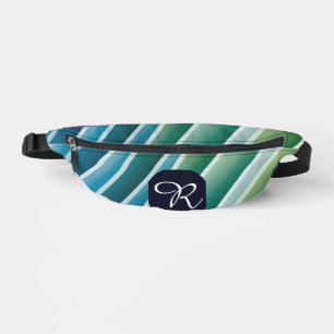 Pack Fanny Monogramme personnalisé - Vert bleu Abs