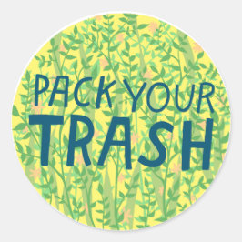 PACK IHRE TRASH No Littering Circle Art Runder Aufkleber