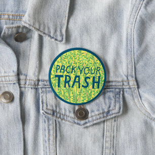 PACK IHRE TRASH No Littering Circle Art Taste Button