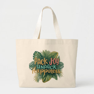 Pack Joy, Unpack Glück - Jumbo Tote Bag* Stoffbeutel