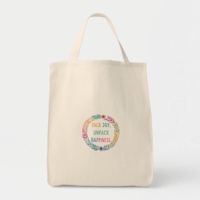 Pack Joy, Unpack Happiness - Sac fourre-tout d'ali (Devant)