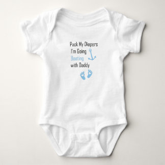 Pack meine Windeln, die ich mit Daddy booten werde Baby Strampler