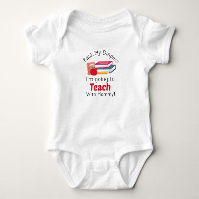 Pack meine Windeln, die ich mit Mama Baby lehren w Baby Strampler (Vorderseite)