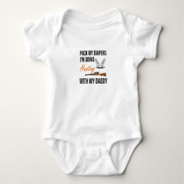 Pack meine Windeln, die ich mit meinem Papa jagen  Baby Strampler