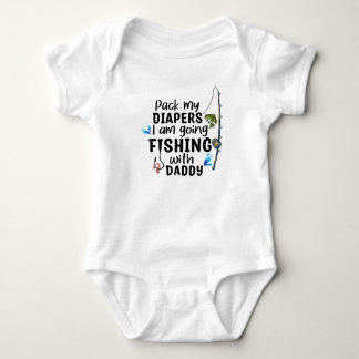 Pack meine Windeln, die ich mit Papa angeln werde Baby Strampler