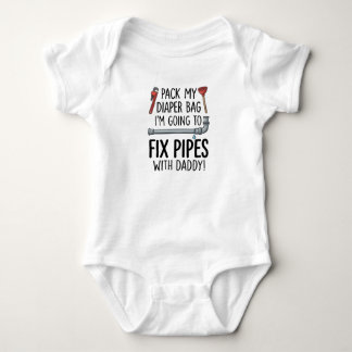 Pack Meine Windeltasche Ich Gehe Mit  Rohre Repari Baby Strampler