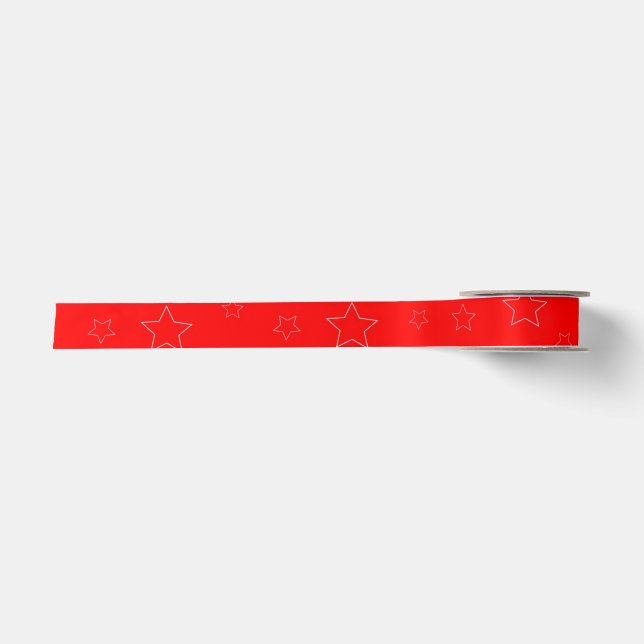 Pack Senden Sie Pray Red Star Ribbon Satinband (Vorderseite)
