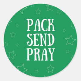 Pack Senden von Pray Stickern Runder Aufkleber