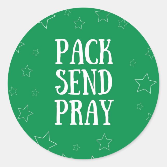 Pack Senden von Pray Stickern Runder Aufkleber (Vorderseite)