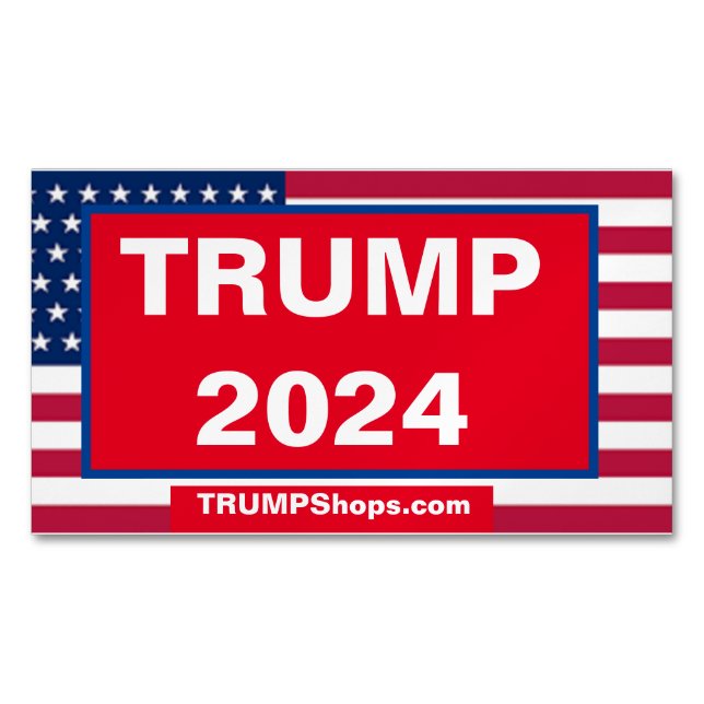 Pack TRUMP 2024 de 25 Magnets de cartes patriotiqu (devant)
