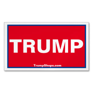 Pack TRUMP de 25 cartes magnétiques rouges avec b
