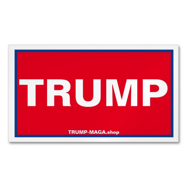Pack TRUMP de 25 cartes magnétiques rouges avec bl (devant)