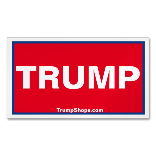 Pack TRUMP de 25 cartes magnétiques rouges avec bl (devant)