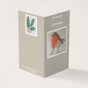 Pack von 25 Jahreszeiten Grüße Robin & Ivy Karten