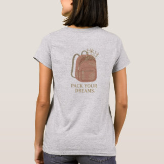  Pack Your Dreams – Boho Backpack Design T-Shirt