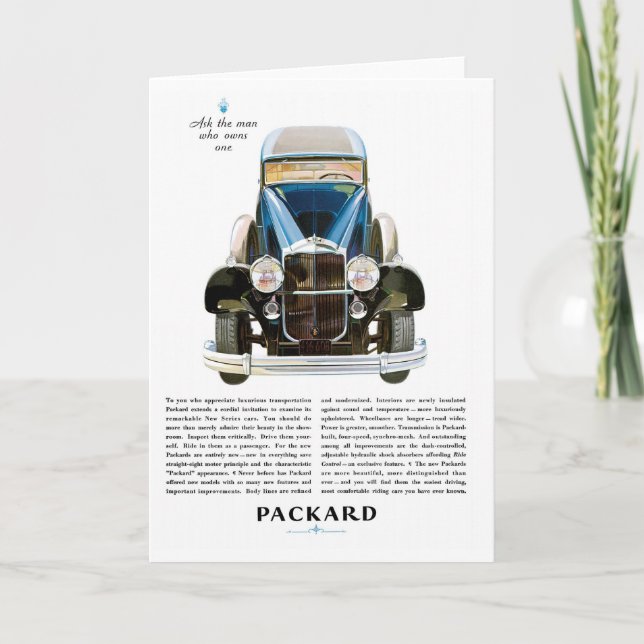 Packard Ad Karte (Vorderseite)