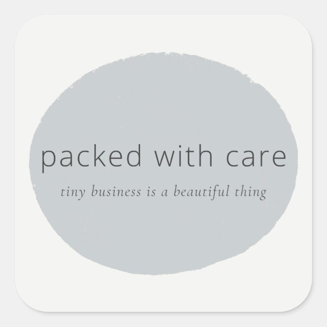 Packed with care tiny business Sticker (Vorderseite)