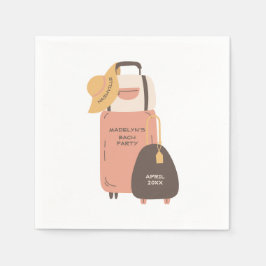 Packen Sie Ihre Beutel Gepäck Zielbachelorette Serviette