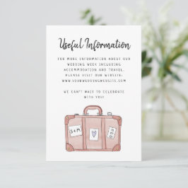 Packen Sie Ihre Hochzeitskarte mit den Taschen. Begleitkarte