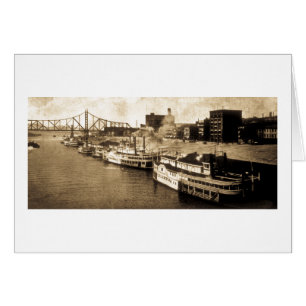 Packet Landing Monongahela River Vintage-Postkarte