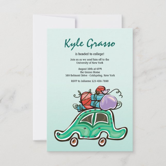 Packet und bereit für die Einladung (Vorderseite)