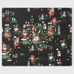 Packpapier der frohen Weihnachten HO-HO-HO!