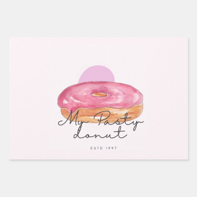 Packpapier Donut Geschenkpapier Set (Vorderseite)