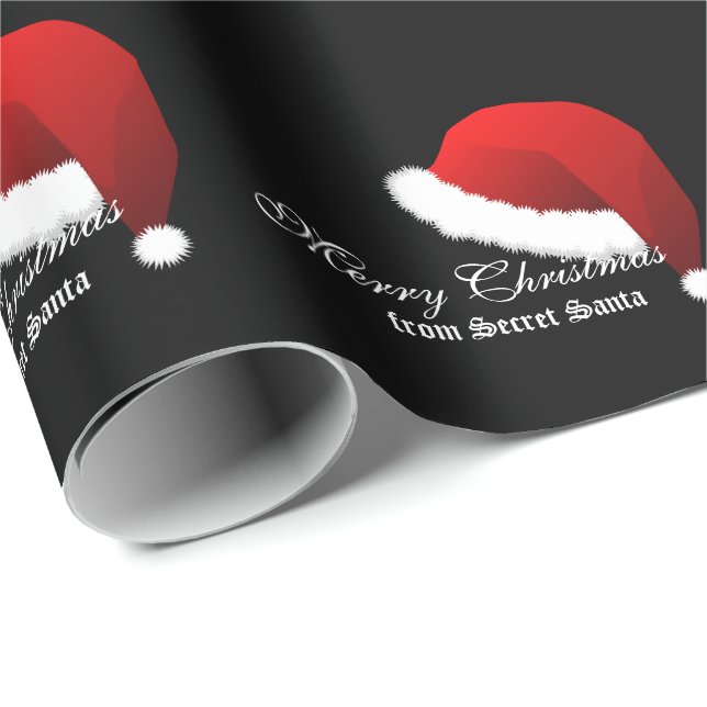 Packpapier-frohe Weihnachten von geheimer Sankt Geschenkpapier (Rolleneckpunkt)