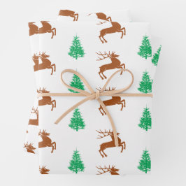 Packpapier für Hirsche Geschenkpapier Set
