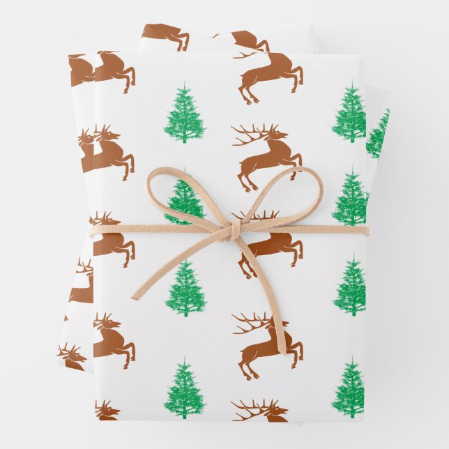 Packpapier für Hirsche Geschenkpapier Set (Beispiel)
