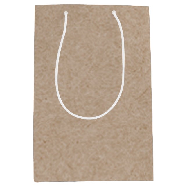 Packpapier-Hintergrund Browns Gedruckt Mittlere Geschenktüte (Vorderseite)