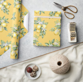 Packpapier Lemon Zitrus 1. Geburtstag.