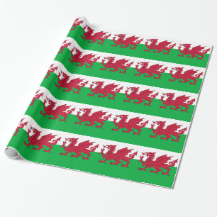 Packpapier mit Flagge von Wales, Großbritannien