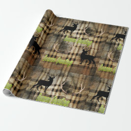 Packpapier mit Hirsch- und Hirschgeweih darauf