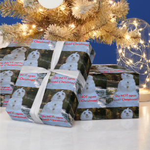 Packpapier-Schneemann öffnen NICHT sich bis Geschenkpapier