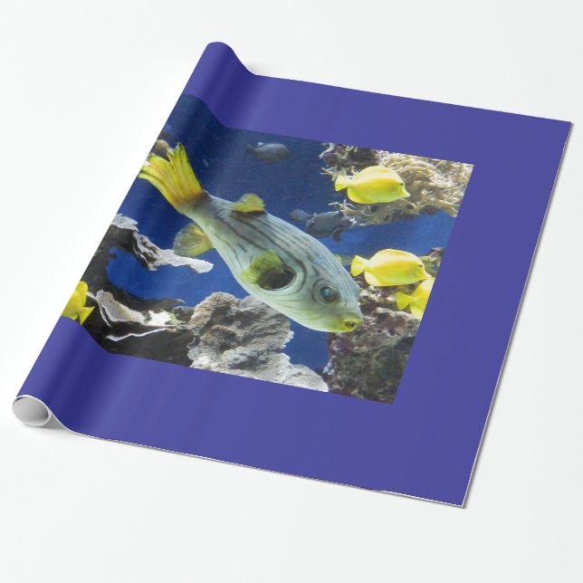 Packpapier, unter dem Meer, Fisch Geschenkpapier (Ungerollt)