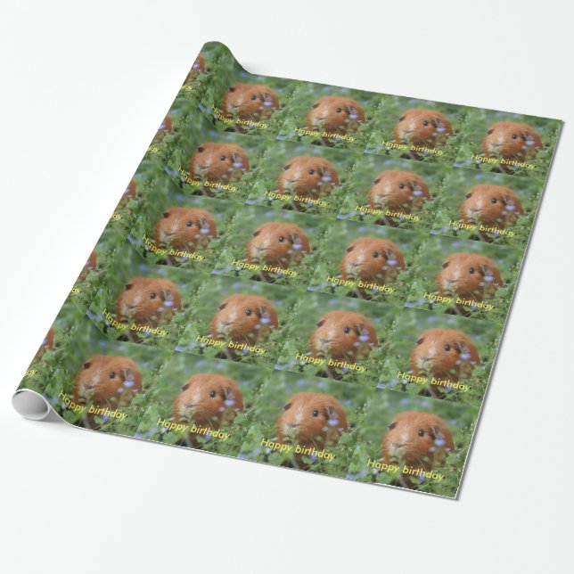 Packpapieringwermeerschweinchen personifizieren geschenkpapier (Ungerollt)