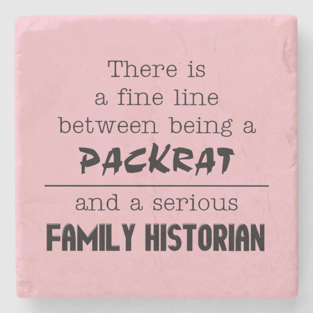 Packrat vs Family Historian Untersetzer (Vorderseite)