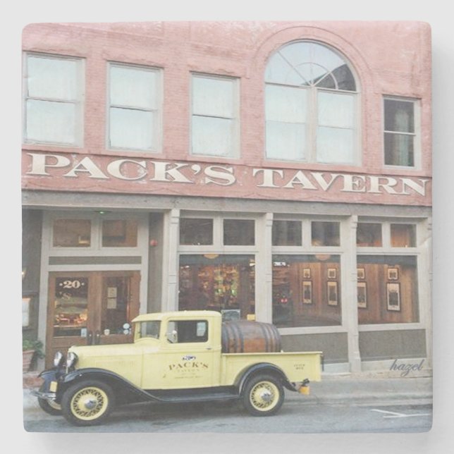 Pack's Tavern, Asheville, Pack's Tavern Steinuntersetzer (Vorderseite)