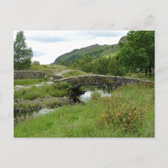 Packspferbrücke in Watendlath Postkarte (Vorderseite)