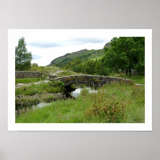 Packstofferbrücke in Watendlath Poster (Vorne)